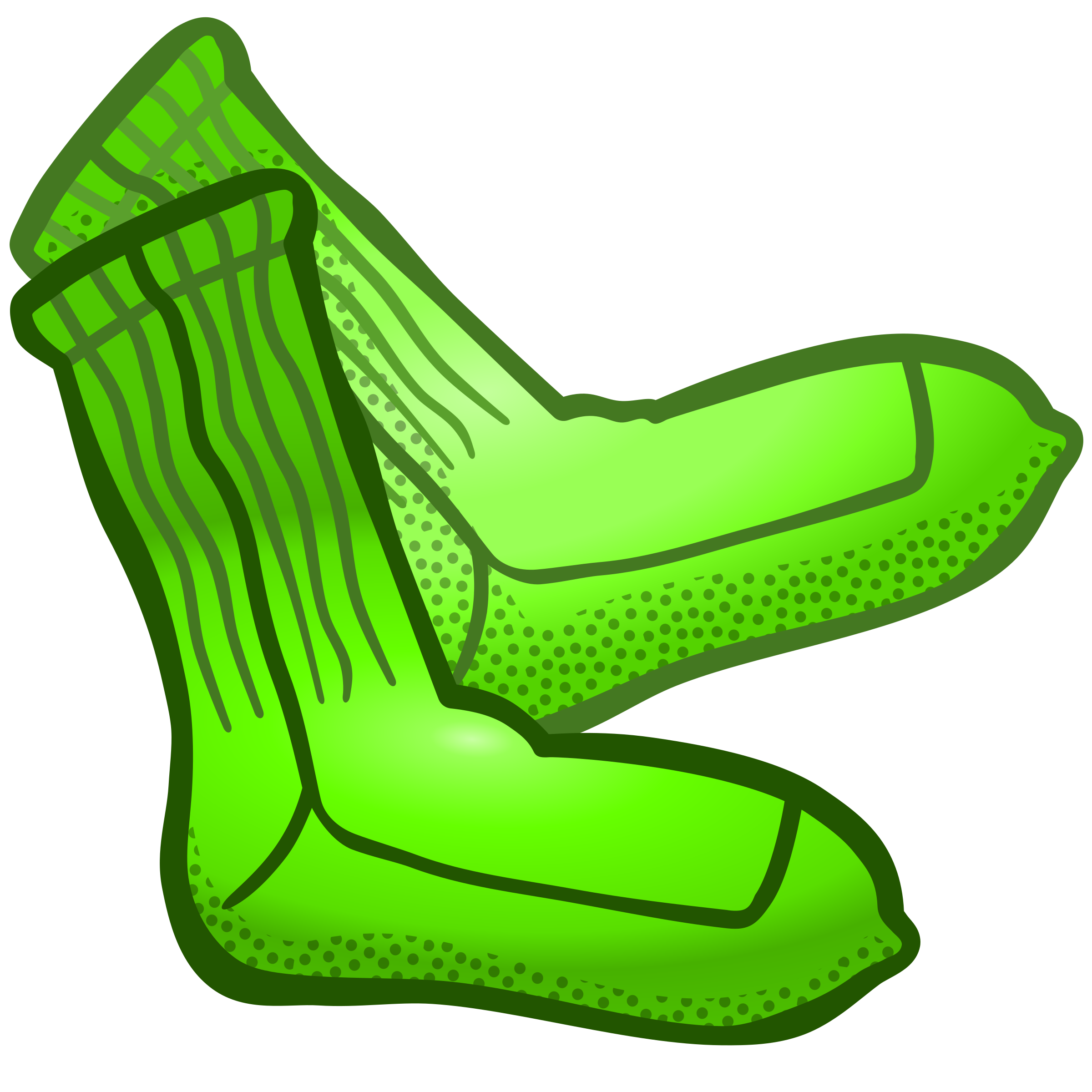 2400x2400 Green Socks Vector Clipart Image