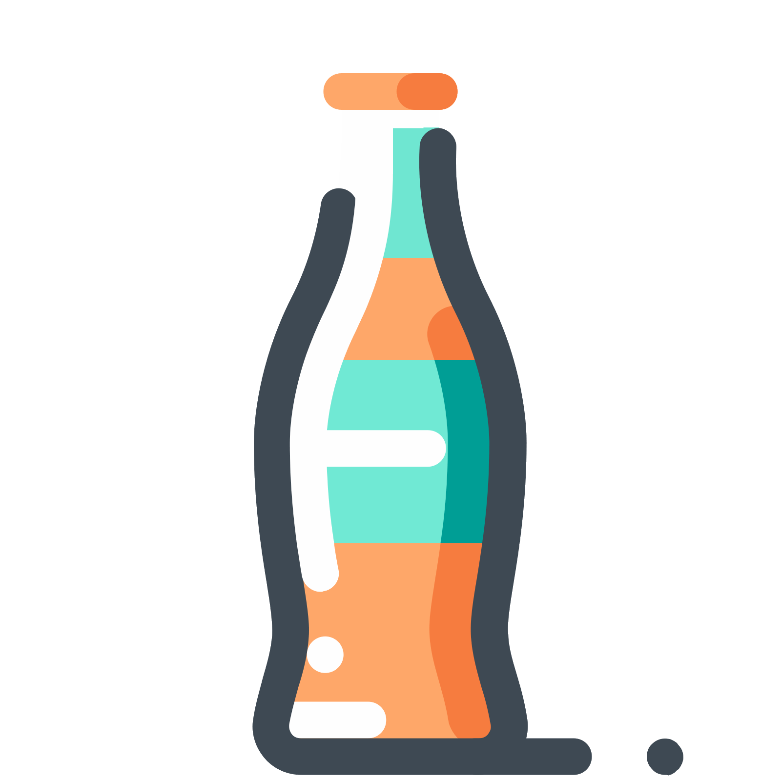 1600x1600 Orange Soda Bottle Icon