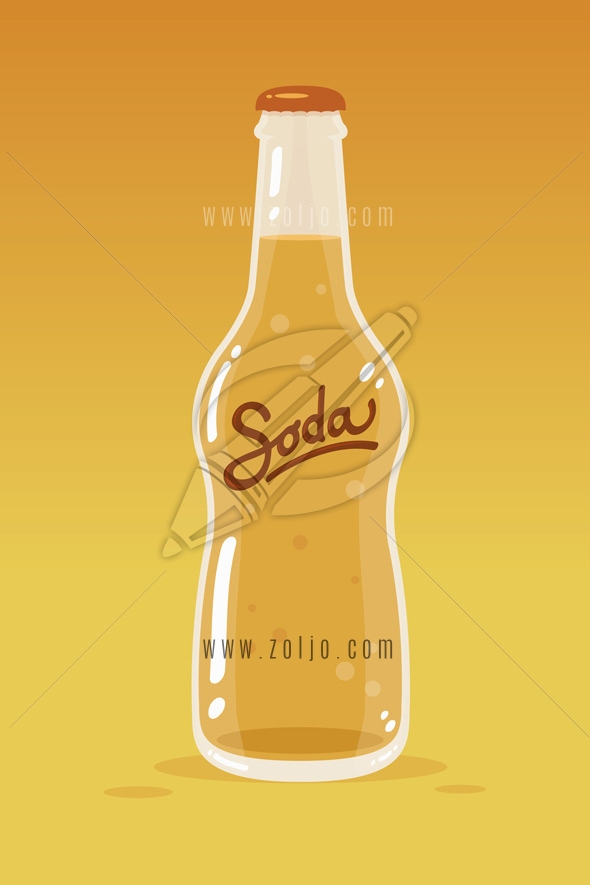 590x885 Retro Soda Bottle Vector Illustration