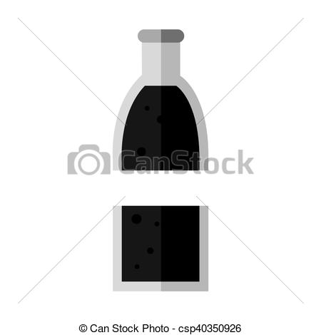 450x470 Soda Bottle Glass Icon Vector Illustration Design Vector