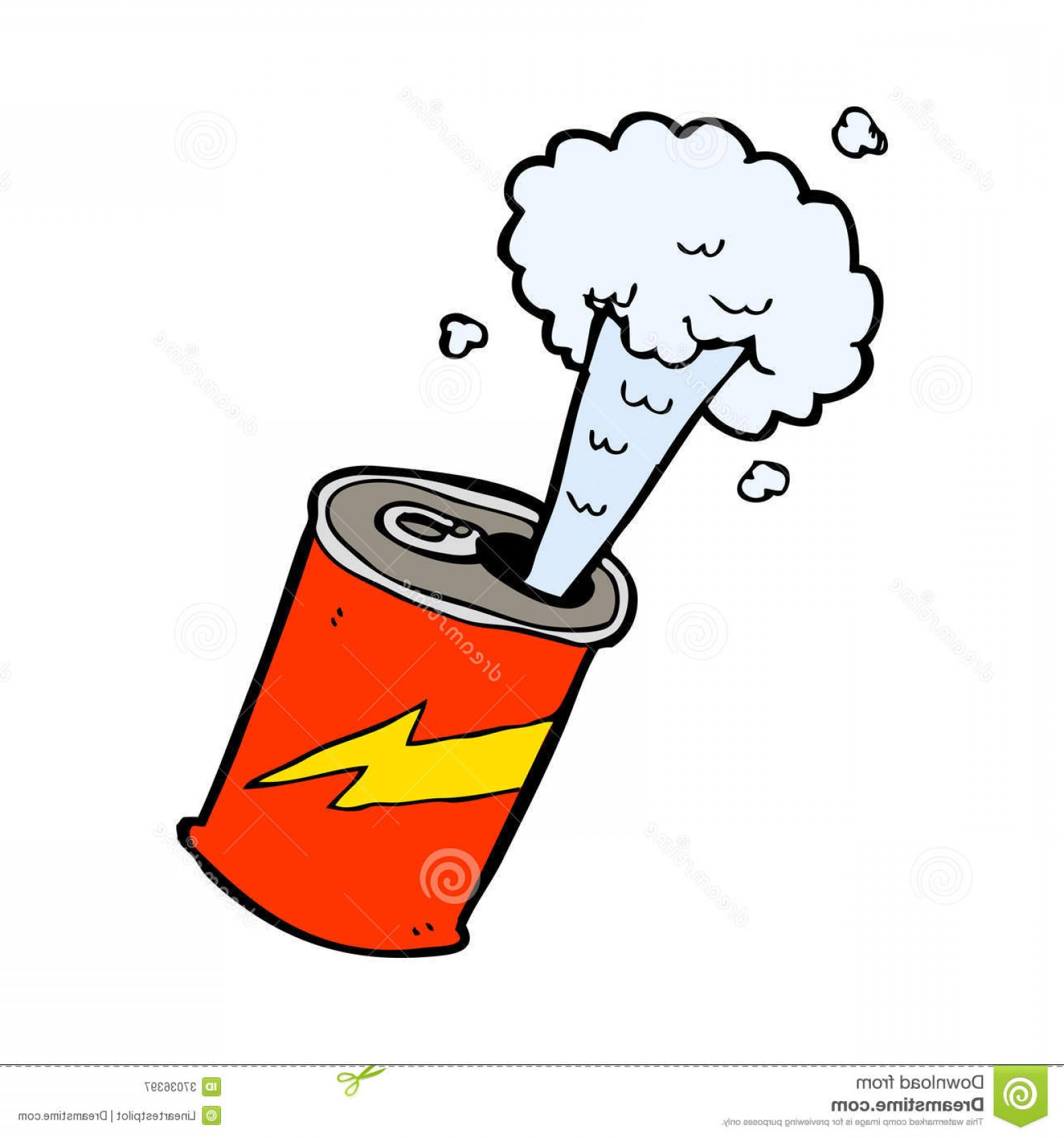 1560x1668 Royalty Free Stock Photography Cartoon Fizzing Soda Can Hand Drawn