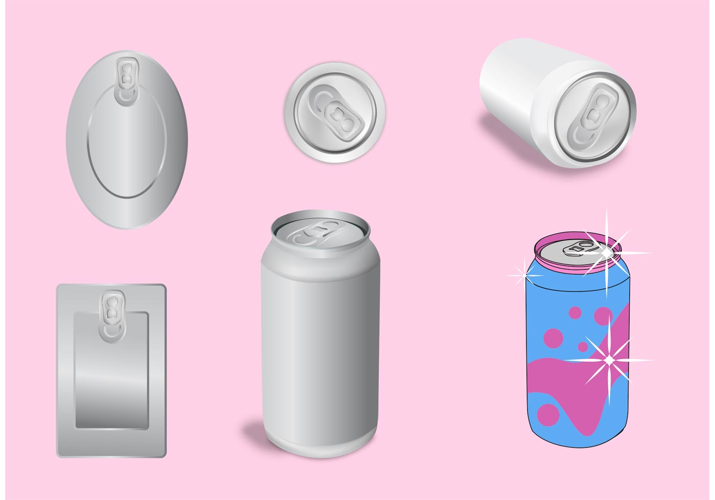 1400x980 Soda Can Vector Free