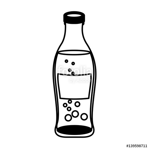 500x500 Soda Bottle Isolated Icon Vector Illustration Design Stock Image