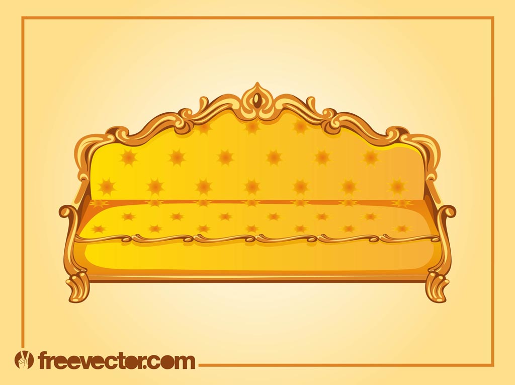1024x765 Antique Sofa Vector Vector Art Amp Graphics