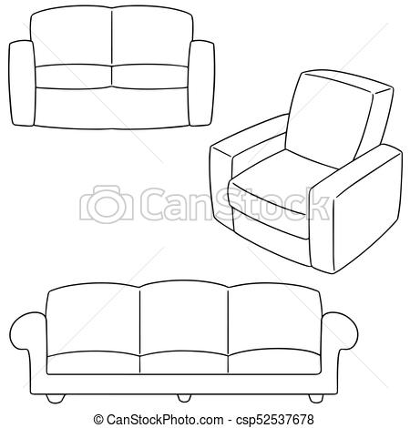450x470 Vector Set Of Sofa.