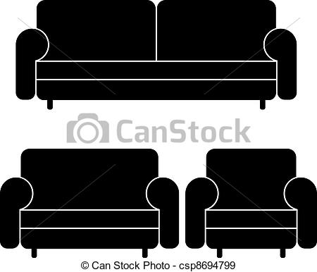 450x386 Vector Sofas And Armchair.