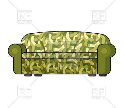 400x347 Camouflage Military Sofa Vector Image Vector Artwork Of Objects