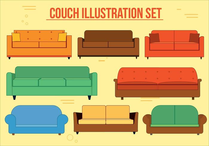 700x490 Couch Vector Set