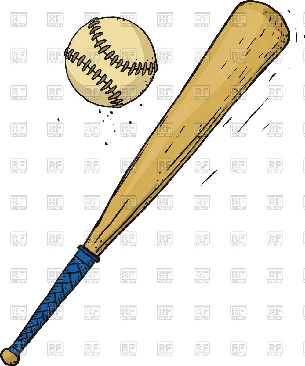 999x1200 Carelessly Painted Wooden Baseball Bat And Ball Isolated On White