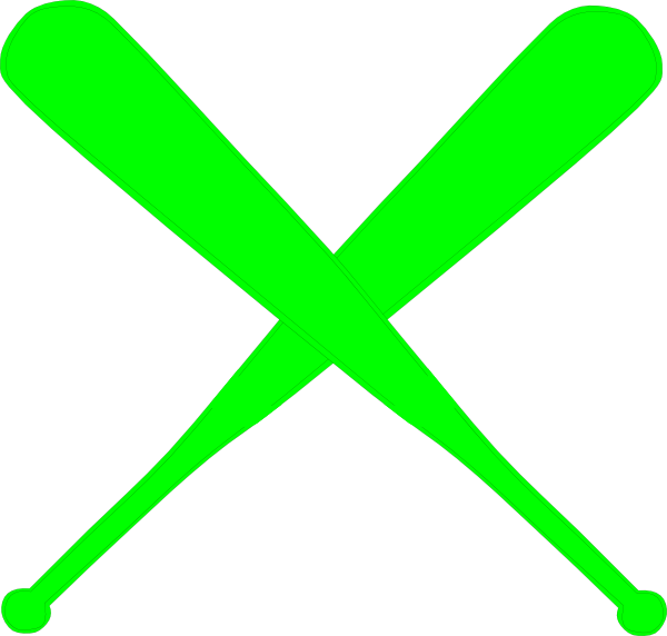 600x572 Green Baseball Bat Vector Royalty Free
