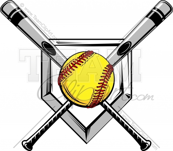 590x513 Softball Bats Clipart Clipart Image.