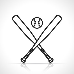 300x300 Softball Bat Royalty Free Vectors