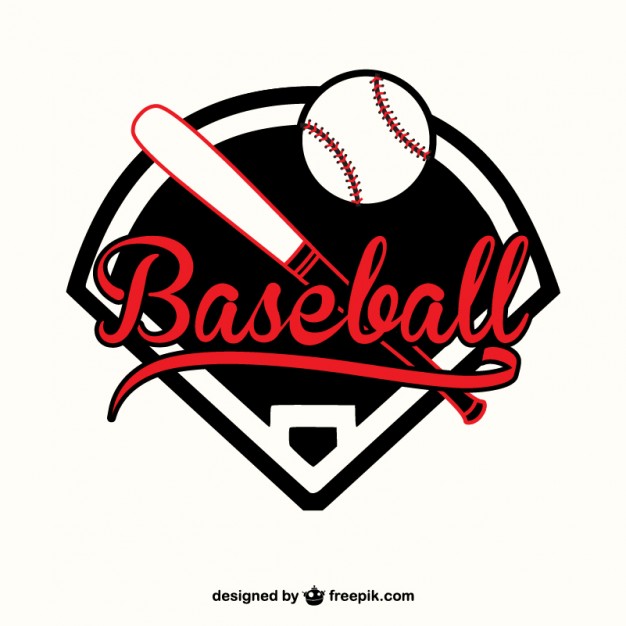 626x626 Red And Black Baseball Logo Vector Free Download