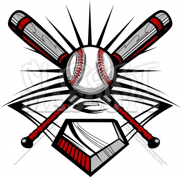 590x577 Baseball Bats Logo Graphic Vector Image