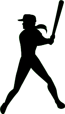 229x400 Softball Silhouette Cliparts