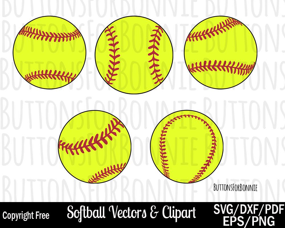 Softball Vector at GetDrawings.com | Free for personal use ...