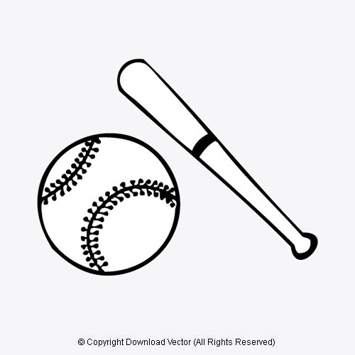 500x500 Free Softball Vector Download Vector