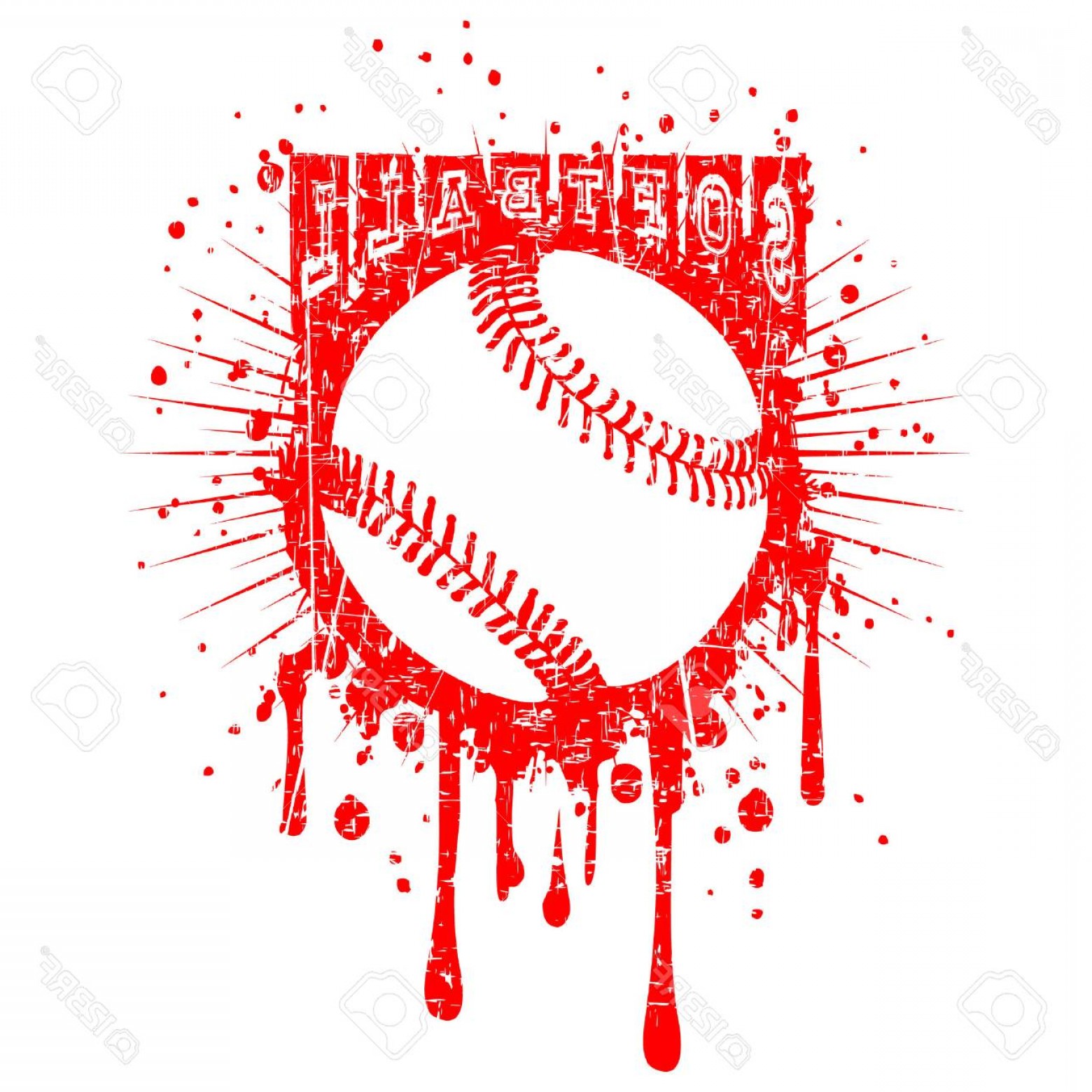 1560x1560 Photostock Vector Abstract Vector Illustration Red Baseball Ball