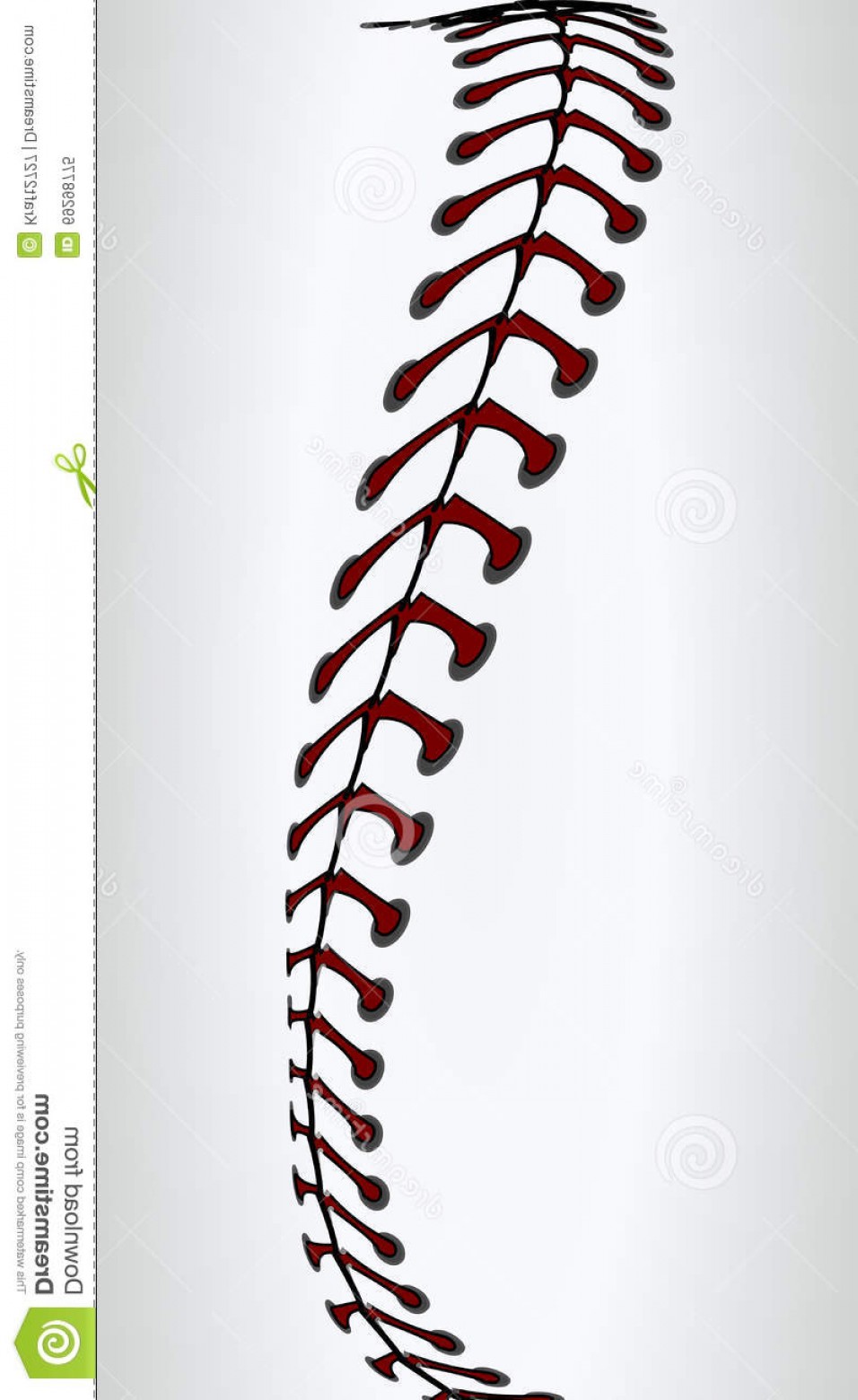 956x1560 Stock Illustration Baseball Laces Softball Vector Art Illustration