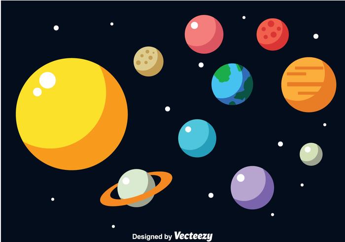 700x490 Solar System Vector