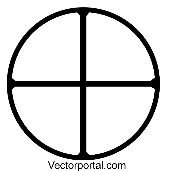 660x660 Solar Cross Vector Symbol