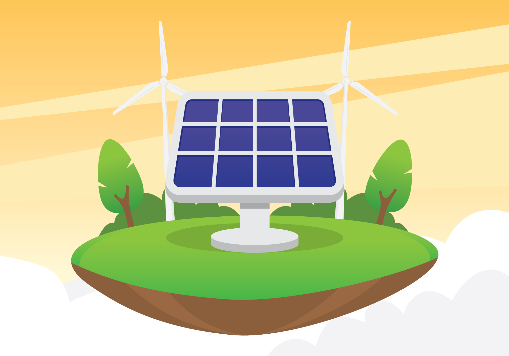 2000x1400 Solar Cell Free Vector Art