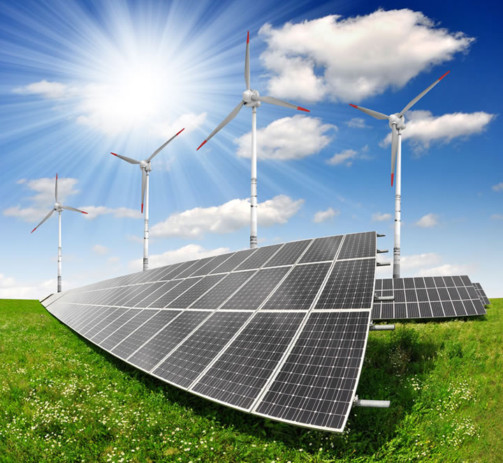 720x664 Solar Panels Amp Windmills Free Vector Graphic Download