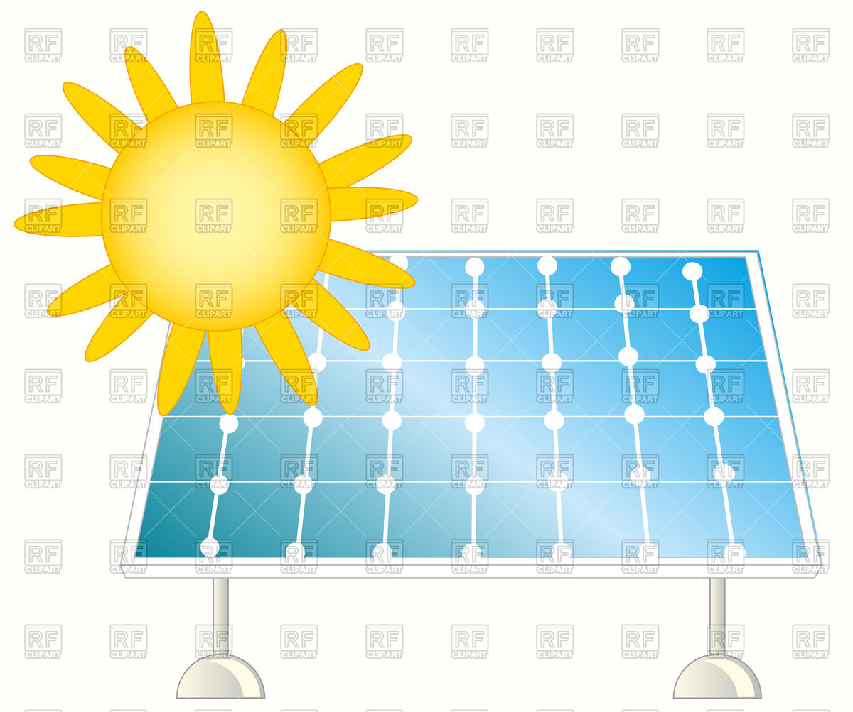 1200x1003 Solar Panel For Collection Of The Energy From Sun Vector Image