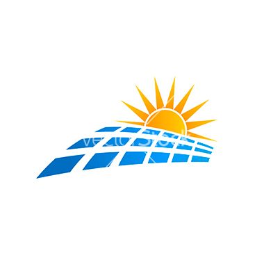 380x400 Sun Solar Panel Logo Vector Vectorstock Graphics