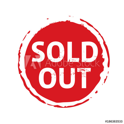 500x500 Red Stamp With Text Sold Out. Vector Illustration.