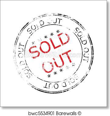 362x382 Art Print Of Sold Out Grunge Stamp Vector Illustration Barewalls