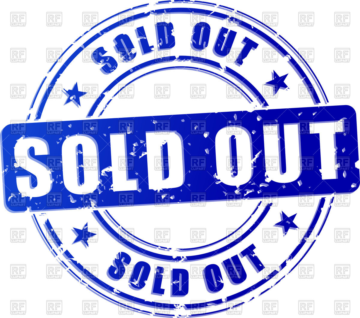 1200x1059 Blue Stamp Print With Inscription Sold Out Vector Image Vector
