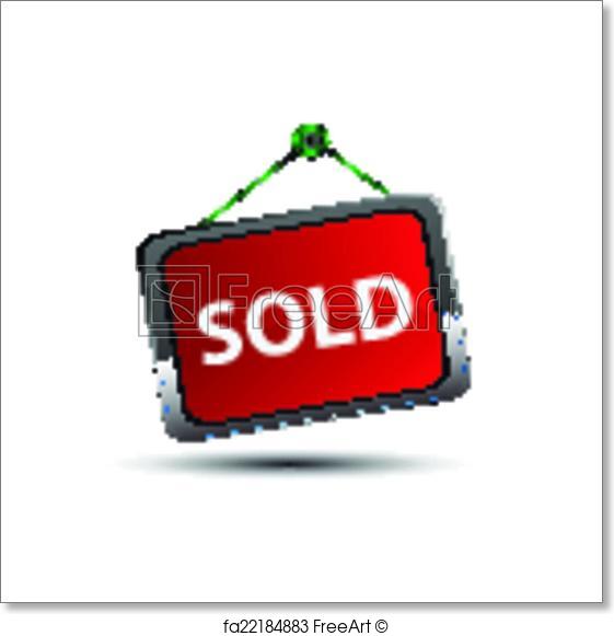 561x581 Free Art Print Of Sold Sign Vector Freeart Fa22184883