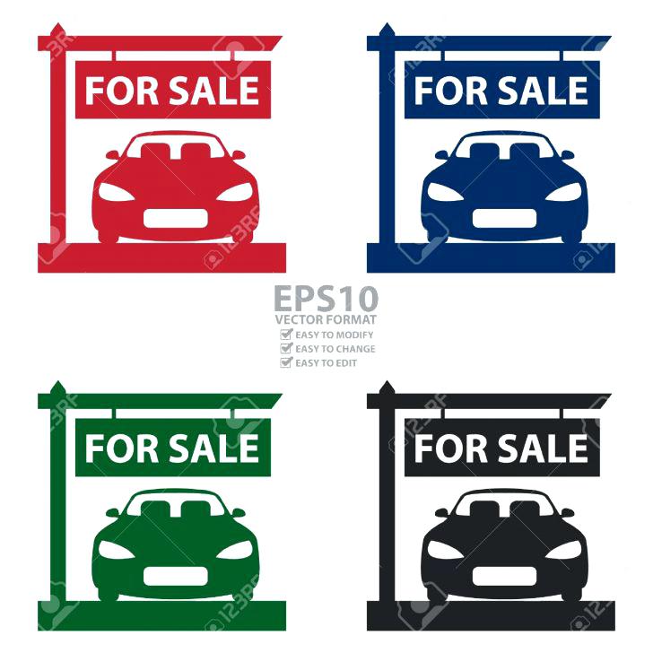 728x728 Vector Car Showroom With For Sale Sign Icon Sticker Or Free