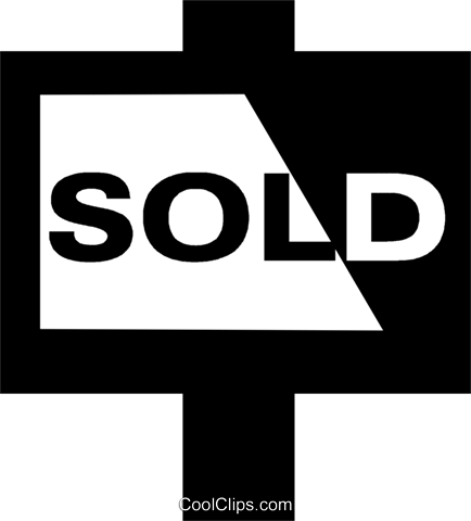 434x480 Sold Signs Royalty Free Vector Clip Art Illustration Vc021296