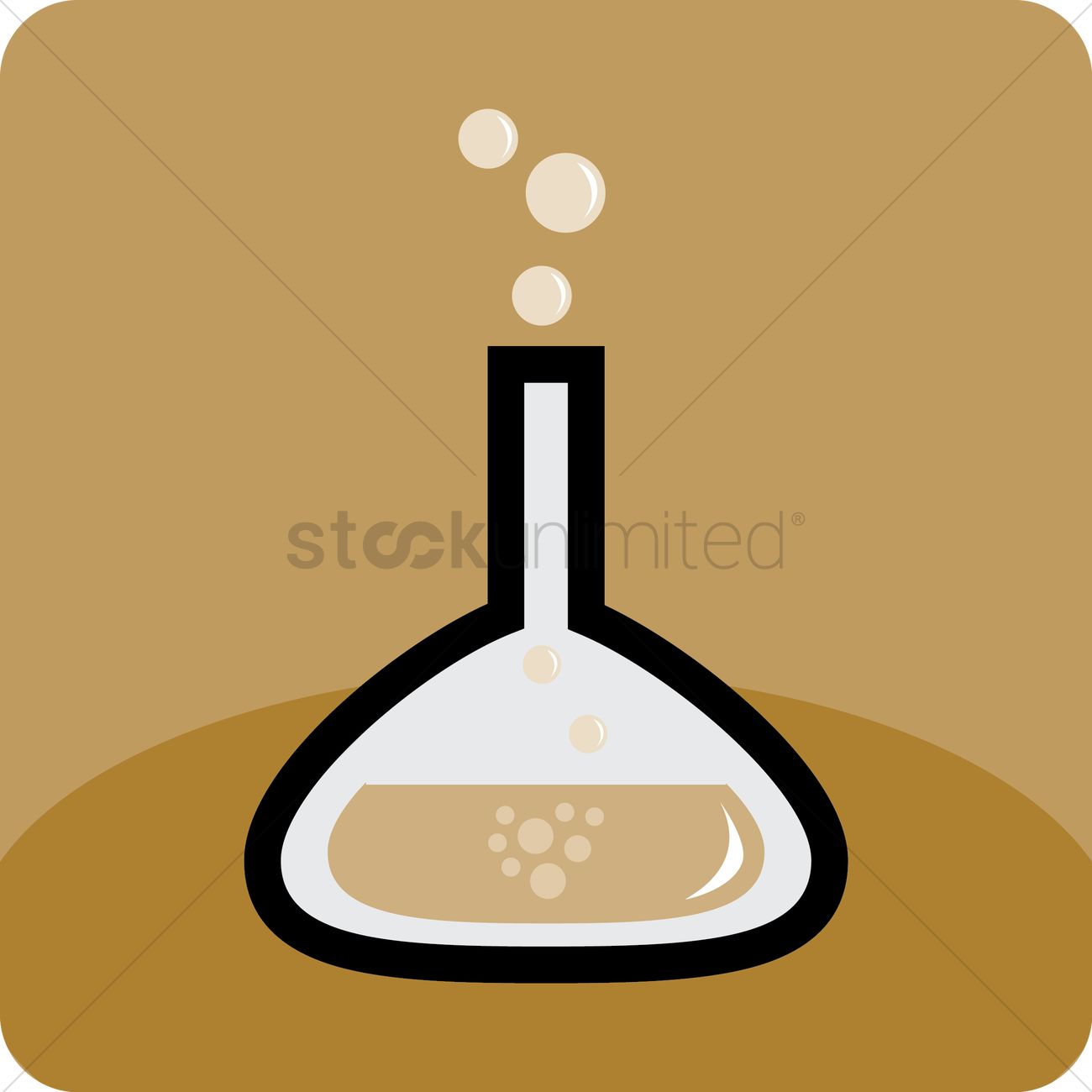 1300x1300 Chemistry Beaker With Solution Vector Image