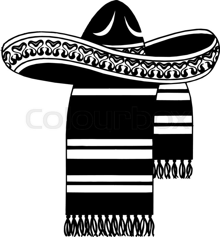 741x800 Sombrero (Mexican Hat) Stock Vector Colourbox