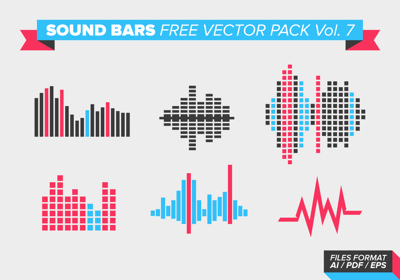 1400x980 Sound Bars Free Vector Art