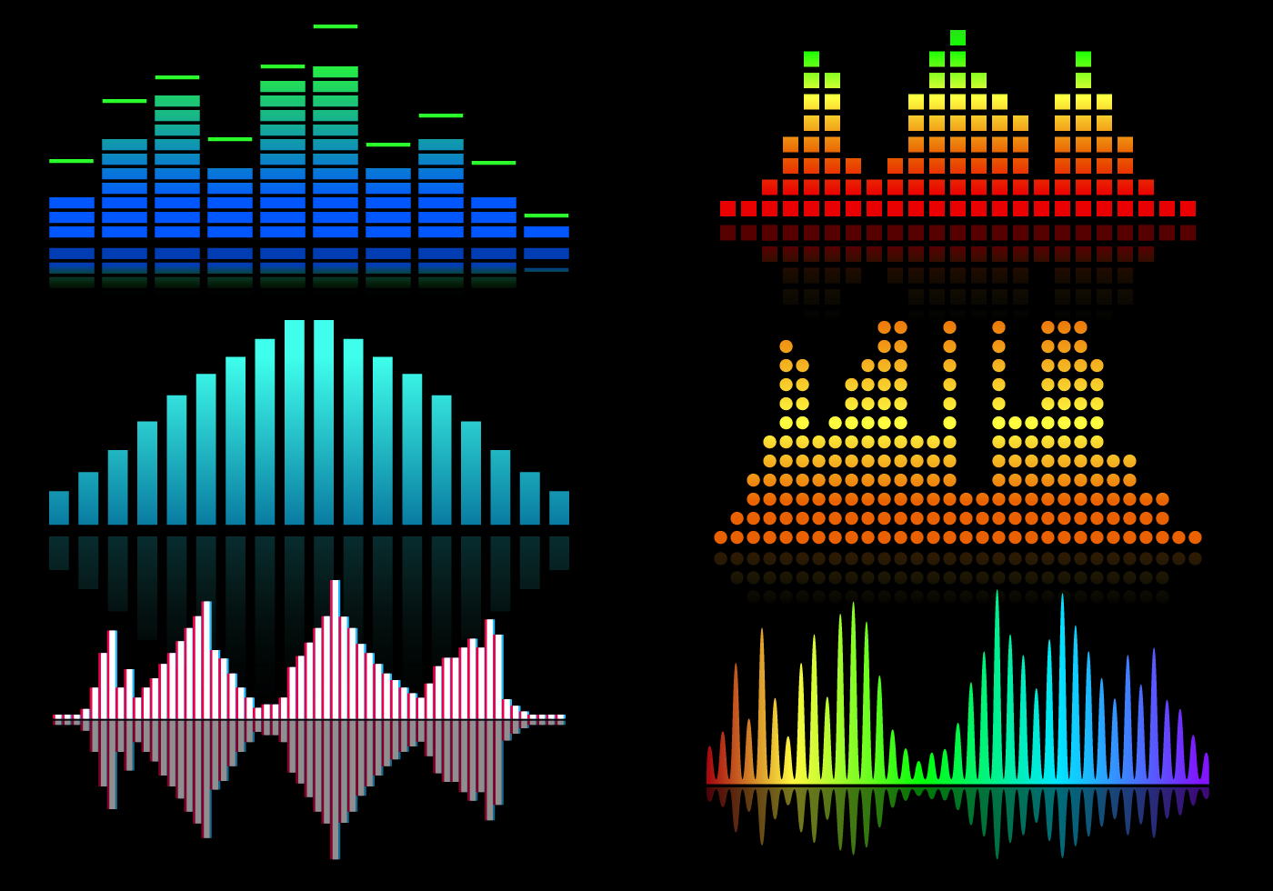 1400x980 Sound Bars Vector