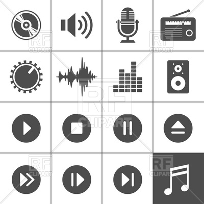 400x400 Music And Sound Icons Vector Image Vector Artwork Of Icons And