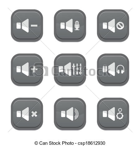 450x470 Set Of Sound Icon, Vector .