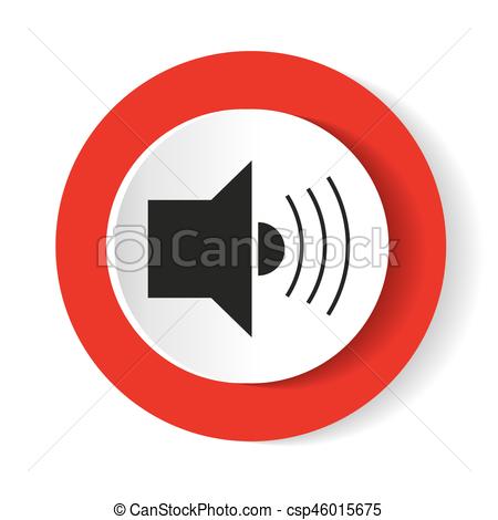 450x470 Sound Icon . Vector Illustration.