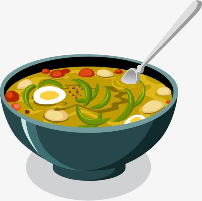 650x646 Vector Hand Painted Vegetable Soup, Vector, Hand Painted