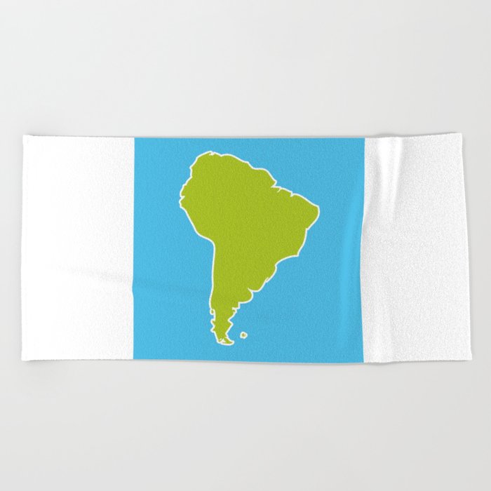 700x700 South America Map Blue Ocean And Green Continent. Vector
