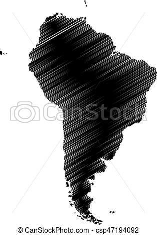 315x470 Map Of South America Vector Illustration,