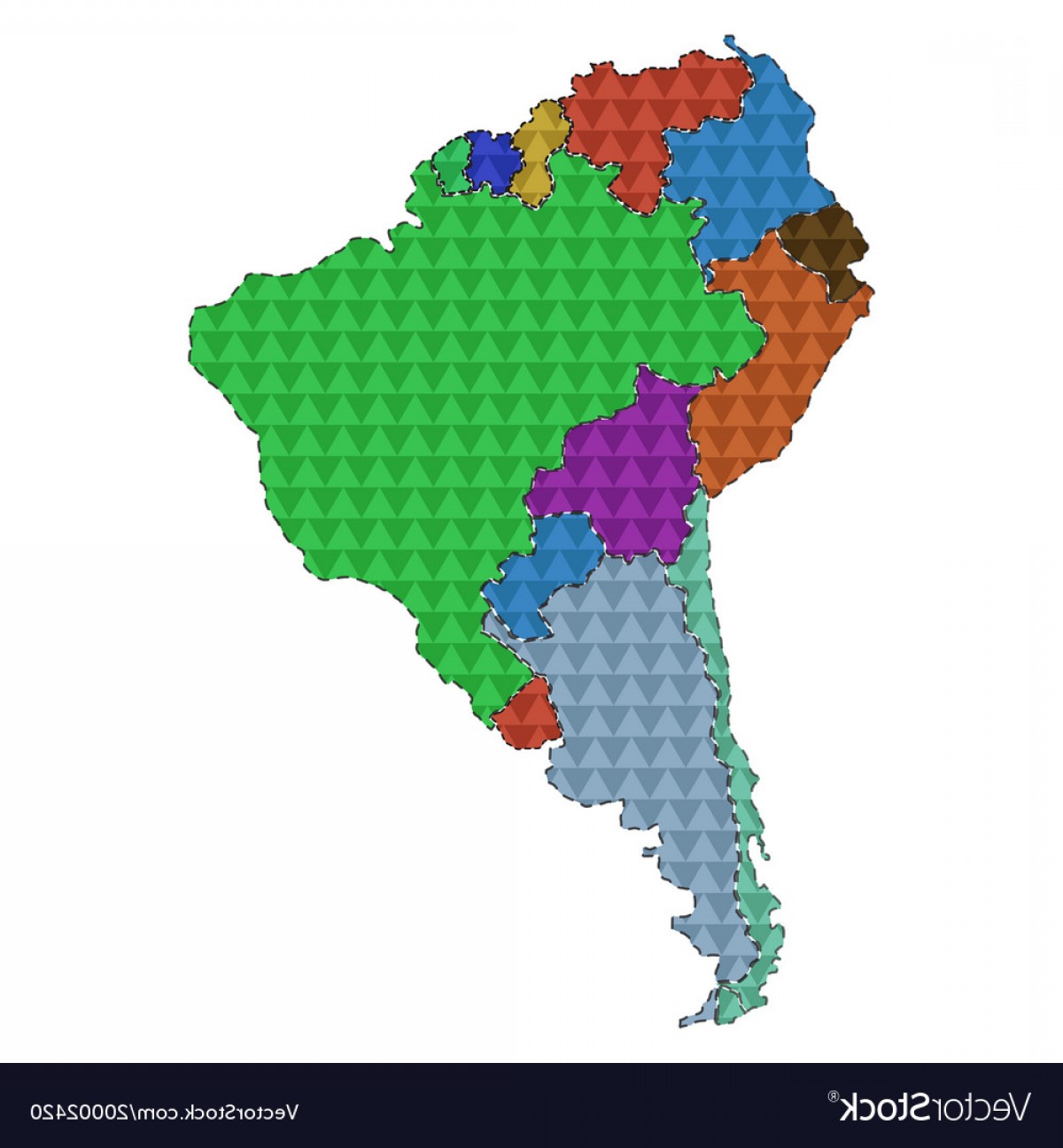1200x1296 Dotted Line Political Map Of South America Vector Shopatcloth