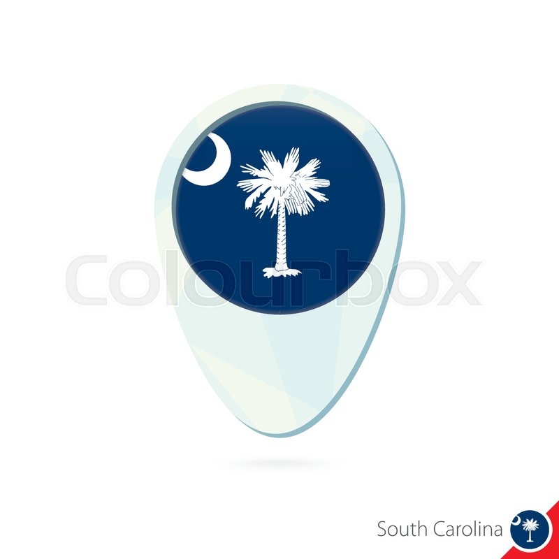 800x800 Usa State South Carolina Flag Location Map Pin Icon On White