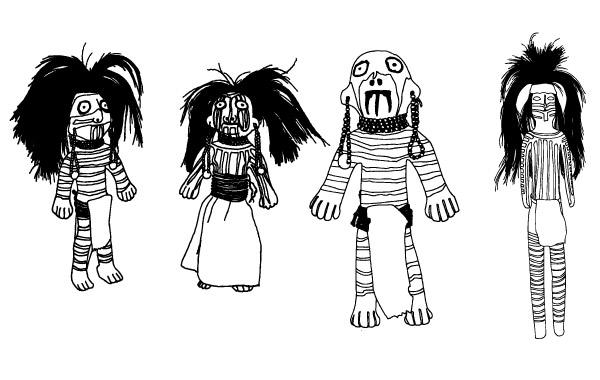 600x380 Southwest Native American Figurine Dolls