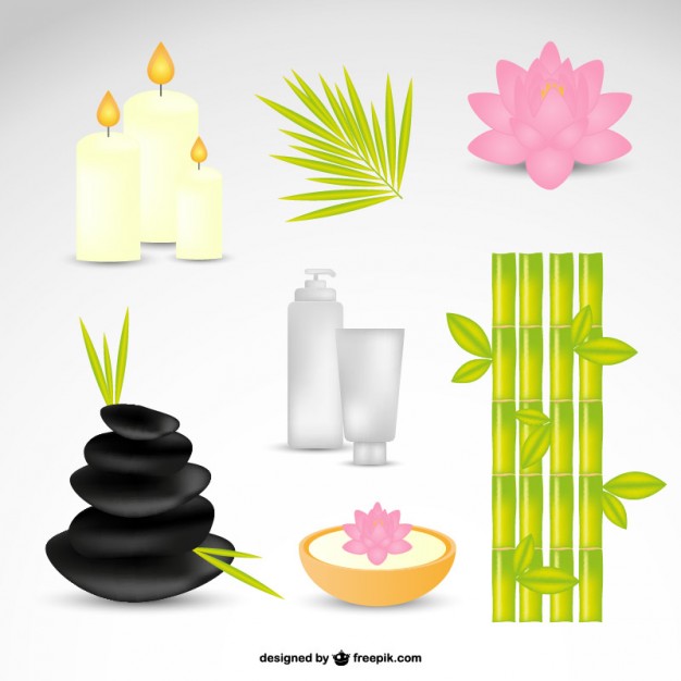 626x626 Spa Stones, Candles And Bamboo Vector Free Download