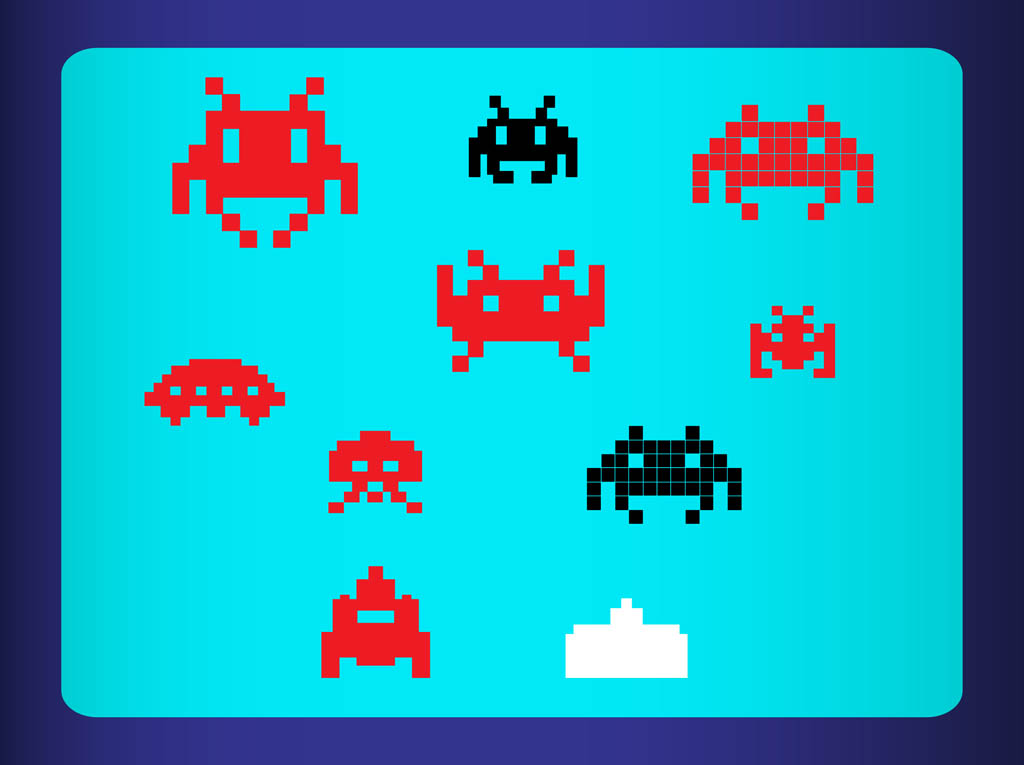 1024x765 Free Space Invaders Vector Vector Art Amp Graphics